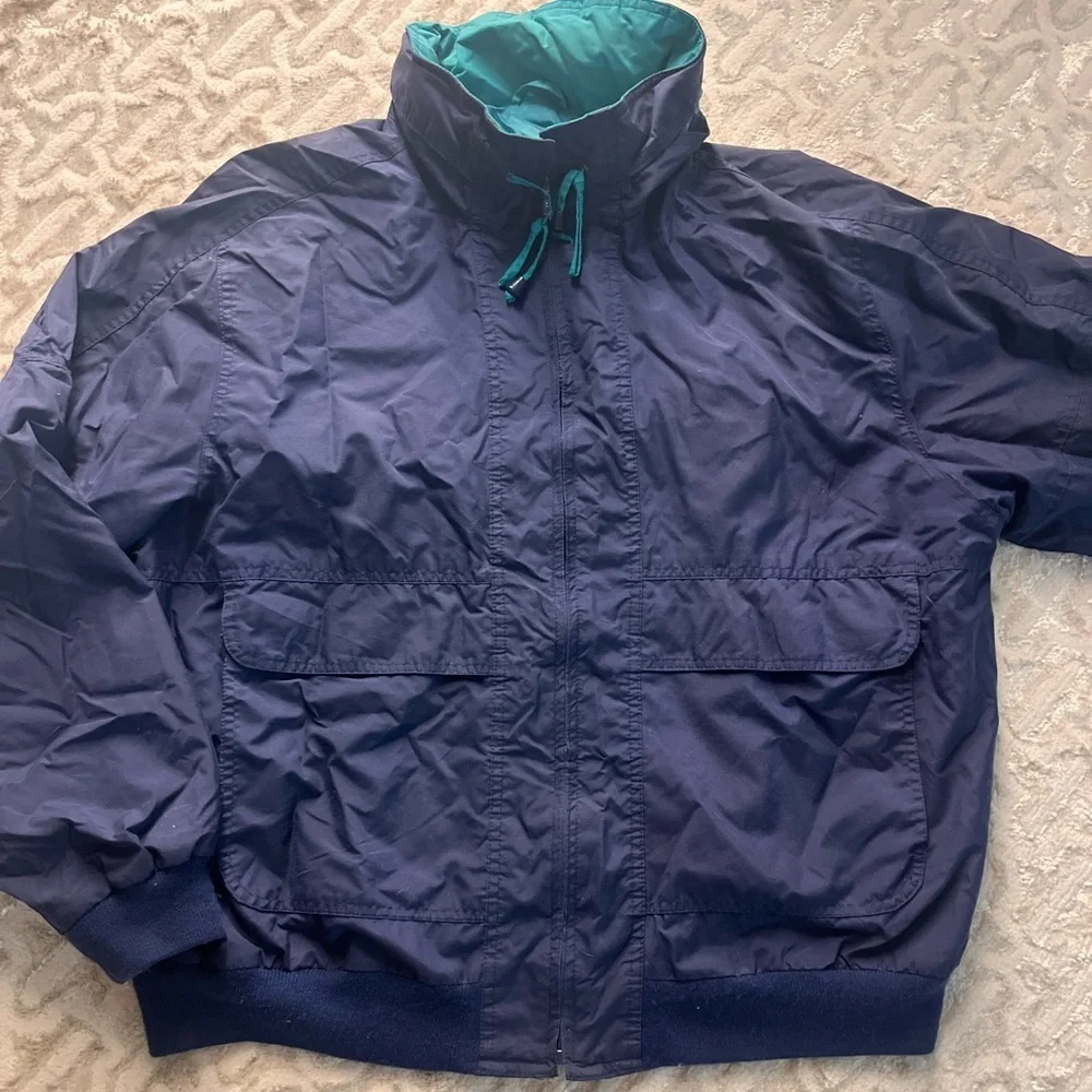Vintage McGregor anti breeze Navy and Teal Windbreaker 90s y2k